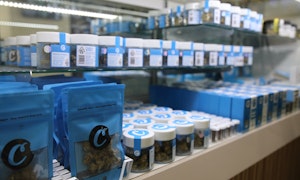 Prepacked cannabis flower at a dispensary