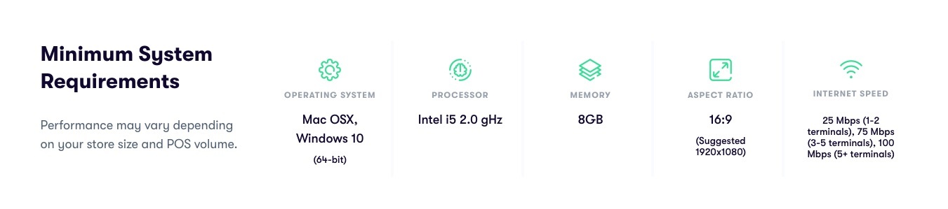 cannabis pos hardware minimum system requirements