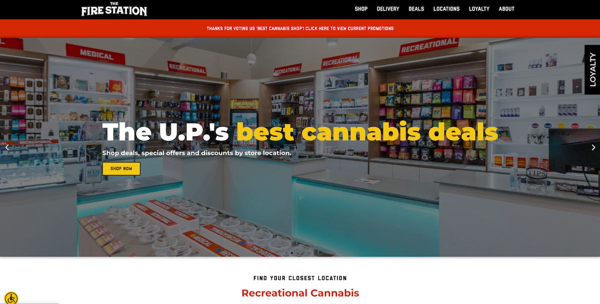 The Fire Station cannabis website