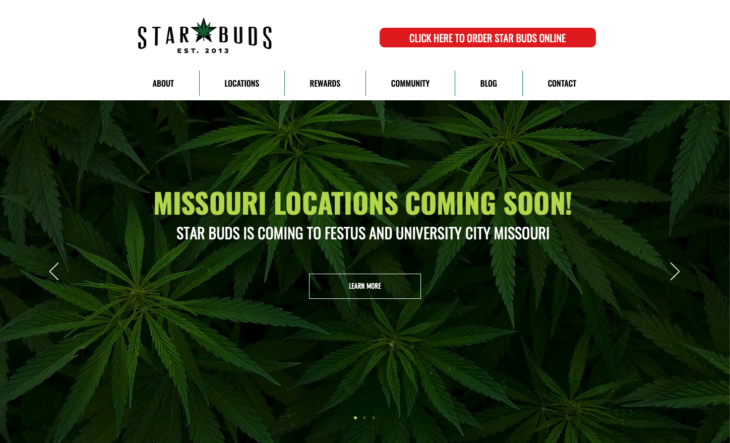 Star Buds in Colorado has a modern, clean website design.