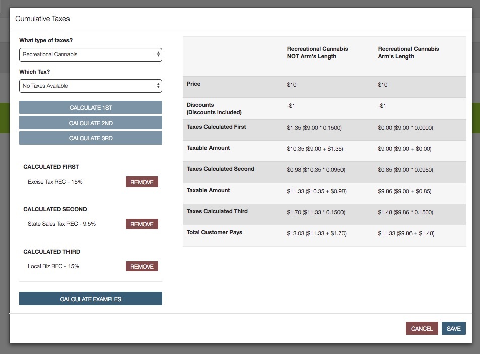 setting up cumulative taxes in Flowhub