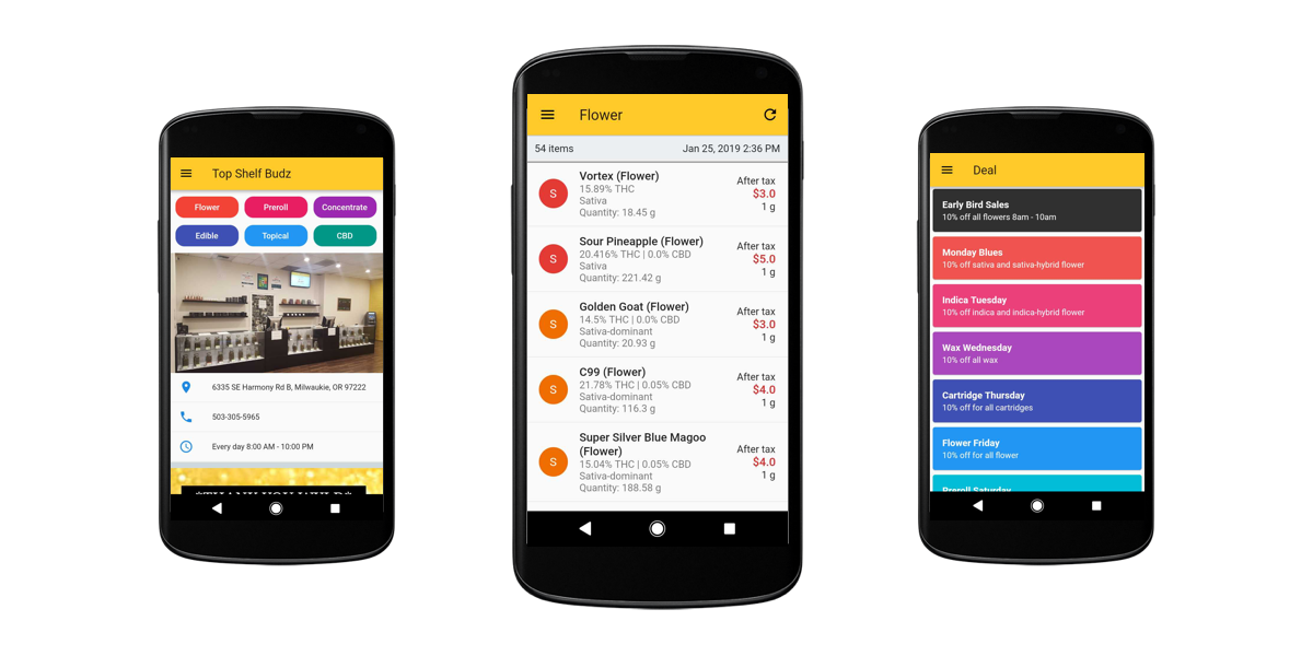cannabis dispensary android app