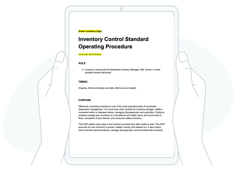 download your free dispensary inventory control SOP today!