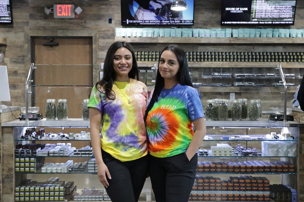 Dispensary employees wearing matching shirts