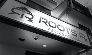 Roots RX small dispensary signage